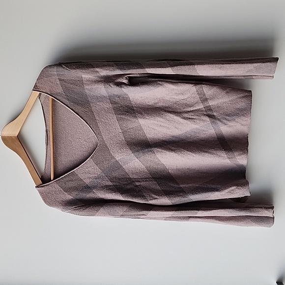 Burberry Brit Inside Out Reversible Fine Knit Print Fully Fashioned Sweater Top - Picture 7 of 8